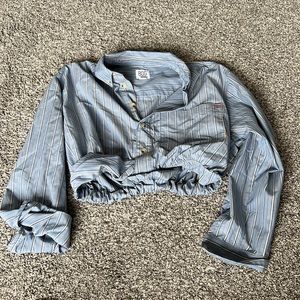 Long sleeve button up cropped BDG shirt